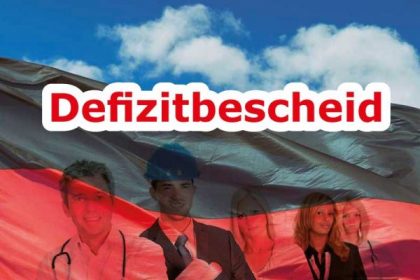 شهادة Defizitbescheid في المانيا