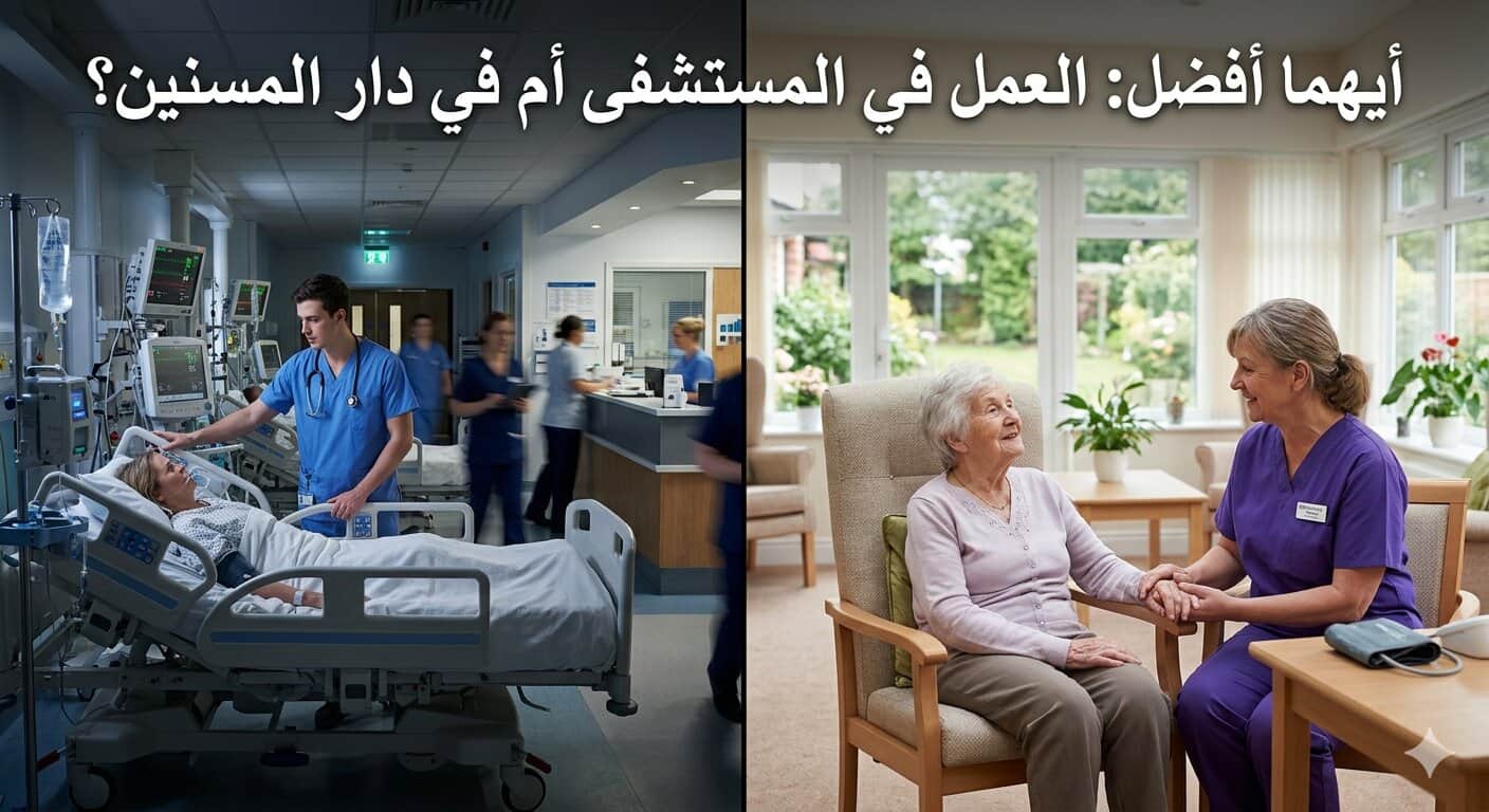 العمل في التمريض بالمستشفيات أم دور المسنين؟ أيهما أفضل