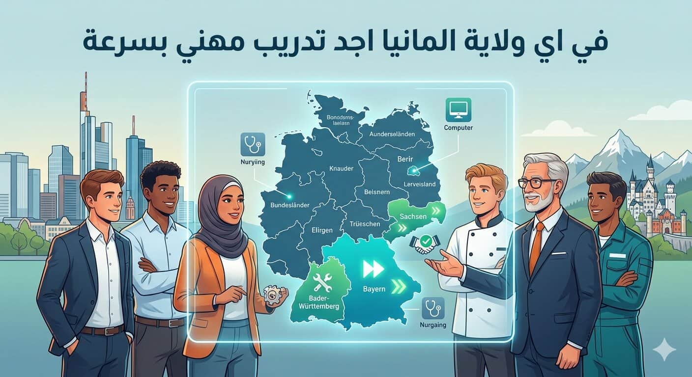 في أي ولاية ألمانية أجد تدريب مهني (Ausbildung) بسرعة؟