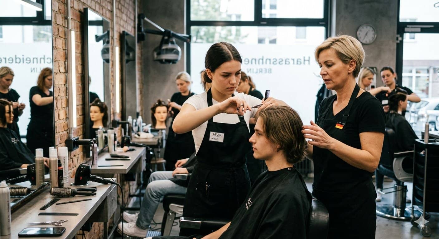 التدريب المهني في الحلاقة في ألمانيا 2026: الشروط، الرواتب وفرص العمل