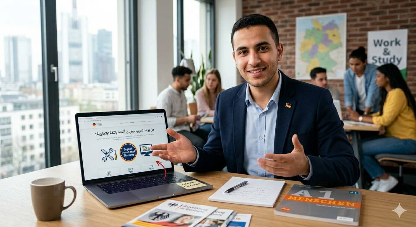 هل يوجد تدريب مهني في ألمانيا باللغة الإنجليزية؟