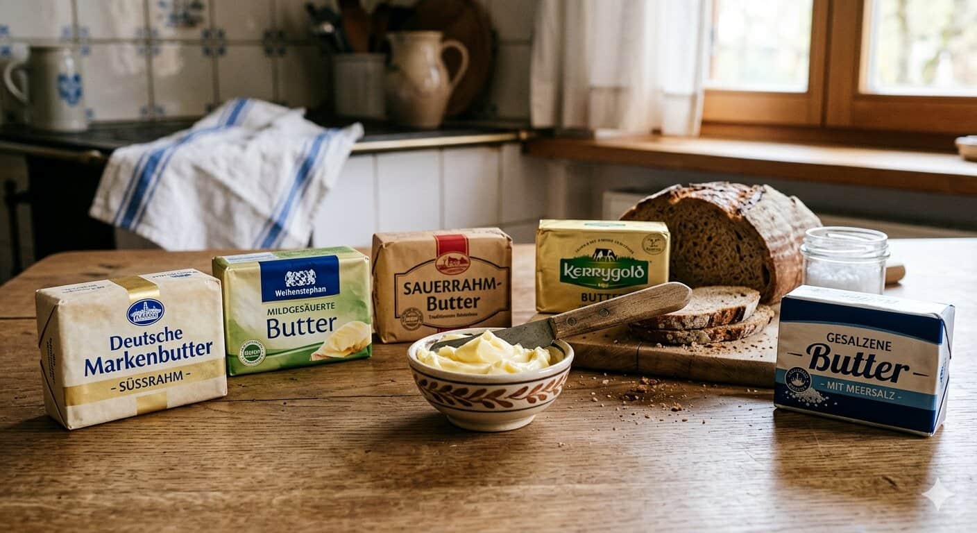 دليل أنواع الزبدة في ألمانيا: كيف تختار النوع المثالي لمائدتك؟