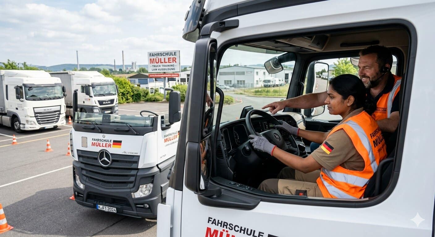 التدريب على قيادة الشاحنات في ألمانيا: ما الذي تحتاجه إذا كنت من خارج ألمانيا؟