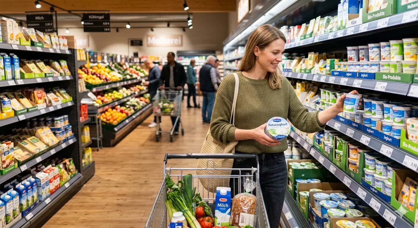 أهم الكلمات الألمانية للتسوق في السوبرماركت 2026: دليل عملي للمبتدئين