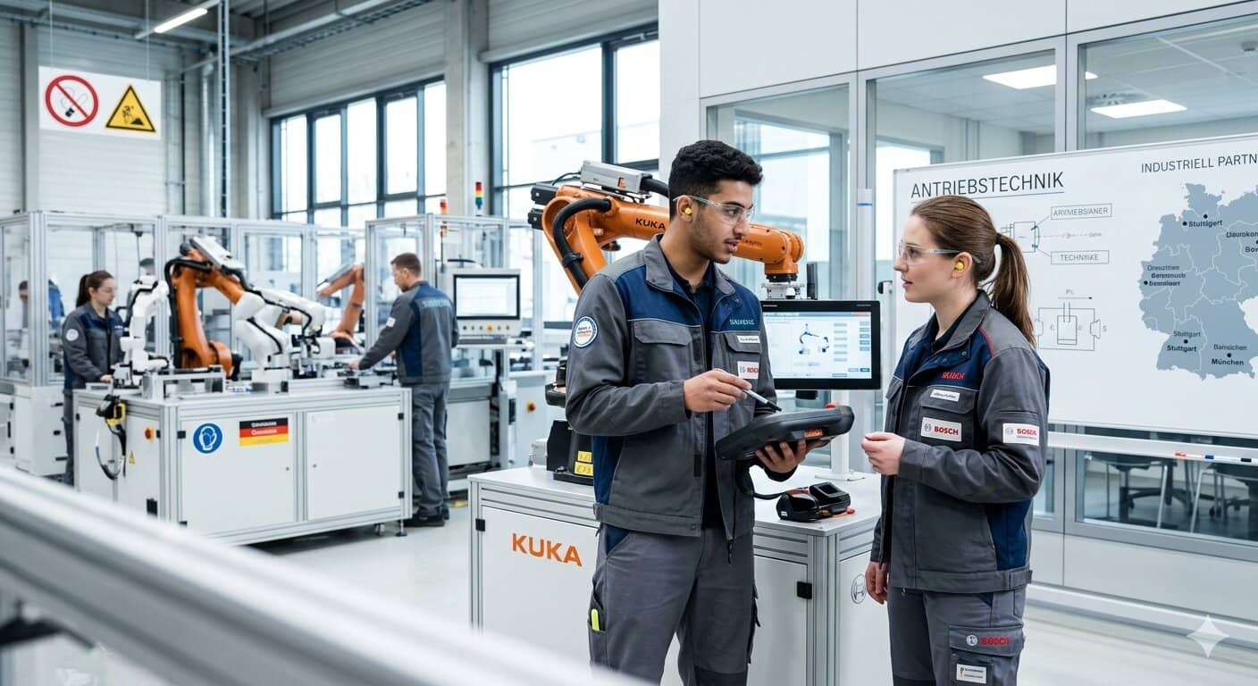 الدراسة المزدوجة في ألمانيا في قطاع الصناعة